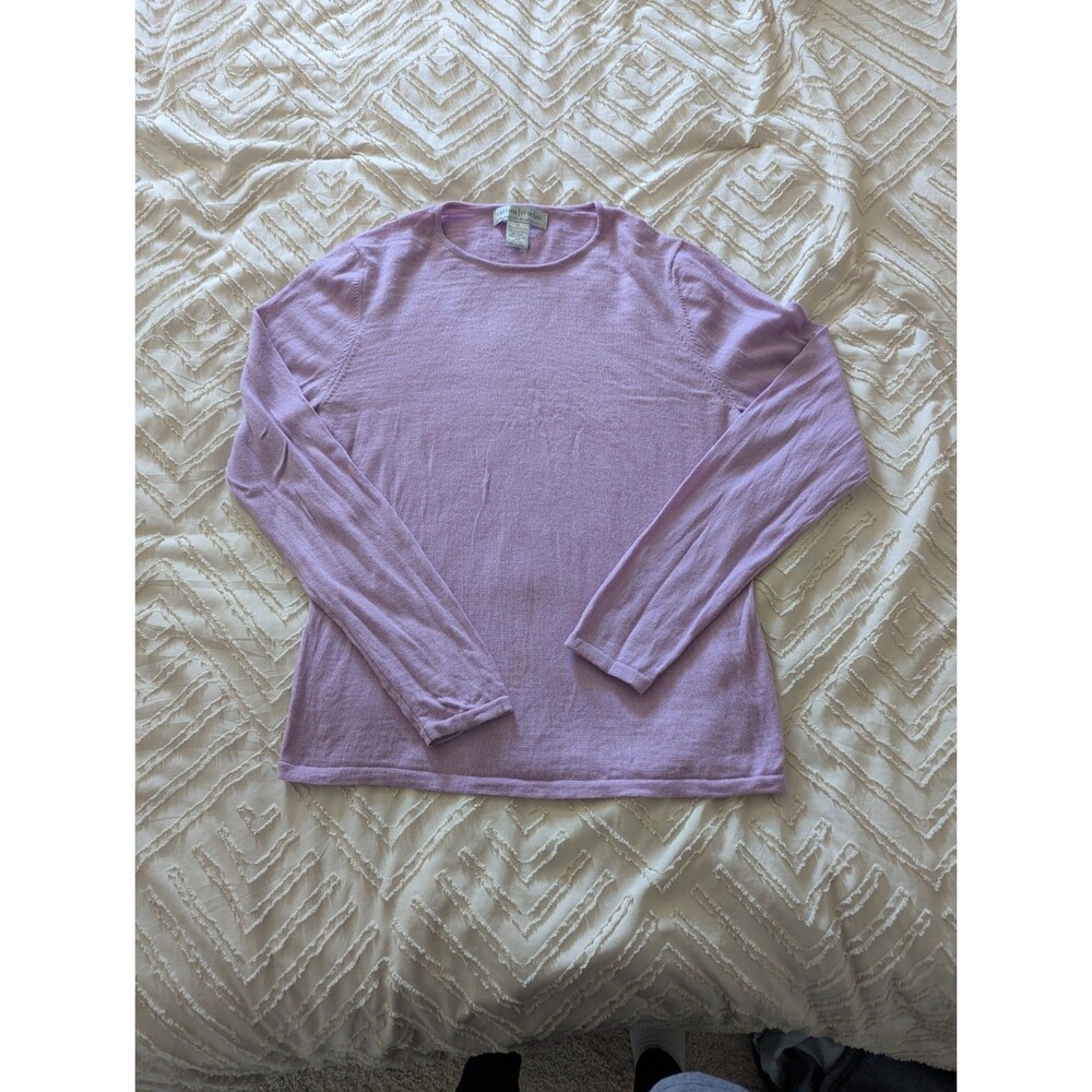 Sutton Studio Bloomingdale’s 100% Merino Wool Sweater XL Lavender Italian Yarn